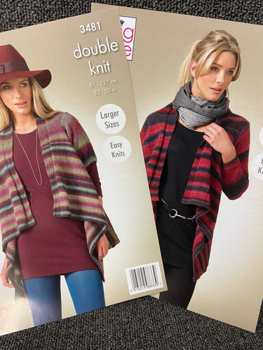 ladies cardigan jacket riot double knit dk 3481 fabric shack malmesbury