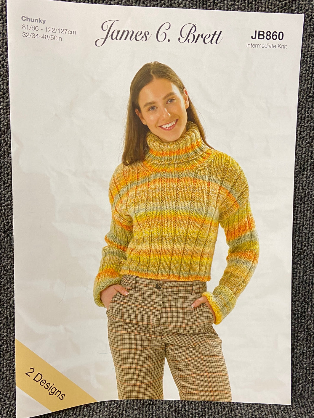 ladies jumper marble chunky knitting pattern james c brett wool yarn fabric shack malmesbury jb860