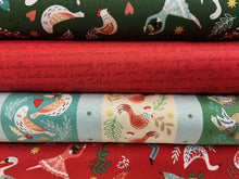 lewis & and irene 12 twelve days of christmas holidays script red cotton fabric shack malmesbury 3