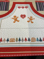 lewis & and irene gingerbread ginger bread season people men man biscuits red apron pinny panel cotton fabric shack malmesbury 3