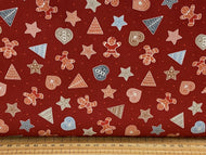 lewis & and irene gingerbread ginger bread season people men man biscuits red cotton fabric shack malmesbury 3