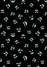 lewis & and irene haunted house glow in the dark halloween cotton fabric shack malmesbury pumpkins black