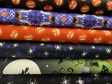 lewis & and irene haunted house glow in the dark halloween cotton fabric shack malmesbury double border tablecloth 2