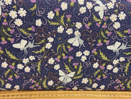 lewis and irene celtic faeries fabric shack malmesbury cotton faeries dark blue silver metallic