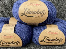 linendale king cole dk double knit cotton linen blend midnight dark blue 5245 yarn wool fabric shack malmesbury