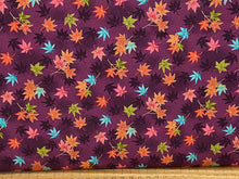 makower hikari chinese japanese metallic gold fat quarter cotton fabric shack malmesbury maple leaf leaves purple