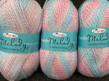melody double knit dk baby raspberry pink blue 860 king cole wool yarn  knitting knit fabric shack malmesbury