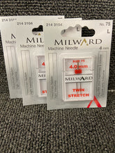 milward twin sewing machine needles 75 4.00mm 4mm stretch fabric shack malmesbury