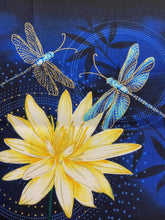 moonlight seranade dragonflies dragonfly dragonflies 6 plate panel lily garden blue greta lynn kanvas benartex cotton fat quarter fabric shack malmesbury