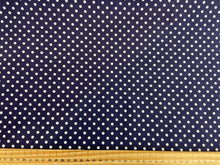 polycotton polka dots spots 4mm navy blue fabric shack malmesbury