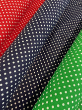 polycotton polka dots spots 4mm navy blue fabric shack malmesbury