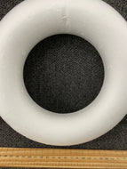 polystyrene half ring white 25cm fabric shack malmesbury decorations