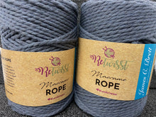 retwisst recycled macrame rope yarn two 2 twist 3mm 5mm grey R3R03 R5R03 fabric shack malmesbury