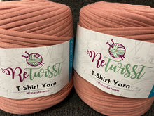 retwisst tshirt t-shirt wool yarn knitting crochet fabric shack malmesbury recycled RTS03 Peach