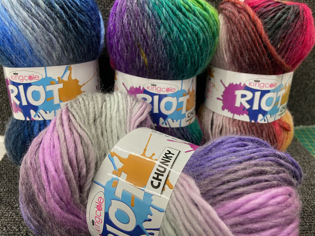 658 Riot Chunky King Cole Riot Chunky Wool/Yarn 100g Various Colours – Fabric Shack ...