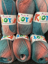 riot double knit dk king cole pink sky 3350 self stripe varigated fabric shack malmesbury wool yarn blend