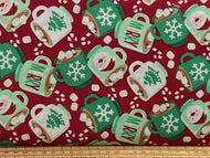 robin roderick 3 three wishes snow and hot cocoa christmas holidays cotton fabric shack malmesbury mugs red