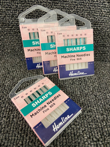 sewing machine needles hemline sharps 60 60s fabric shack malmesbury