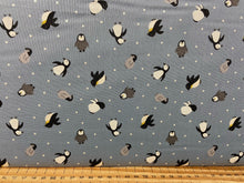 small things polar animals lewis & and Irene penguin light blue cotton fabric shack malmesbury