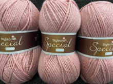 stylecraft aran knit wool yarn pale rose pink 1080 fabric shack malmesbury knitting crochet