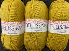 stylecraft bellissima double knit dk knitting wool yarn fabric shack malmesbury mellow yellow mustard 3925