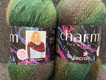 stylecraft charm lace weight fine self stripe mohair wool blend yarn 200g dragonfly green 3628 fabric shack malmesbury