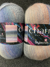 stylecraft charm lace weight fine self stripe mohair wool blend yarn 200g moorland grey pink 1861 fabric shack malmesbury