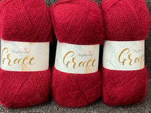 stylecraft grace mohair wool acrylic aran wool yarn knitting knit crochet 100g hip dark red 2152 fabric shack malmesbury