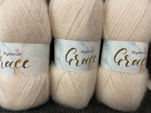 stylecraft grace mohair wool acrylic aran wool yarn knitting knit crochet 100g oyster cream 2156 fabric shack malmesbury
