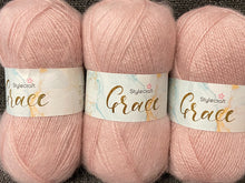 stylecraft grace mohair wool acrylic aran wool yarn knitting knit crochet 100g petals pink 2150 fabric shack malmesbury