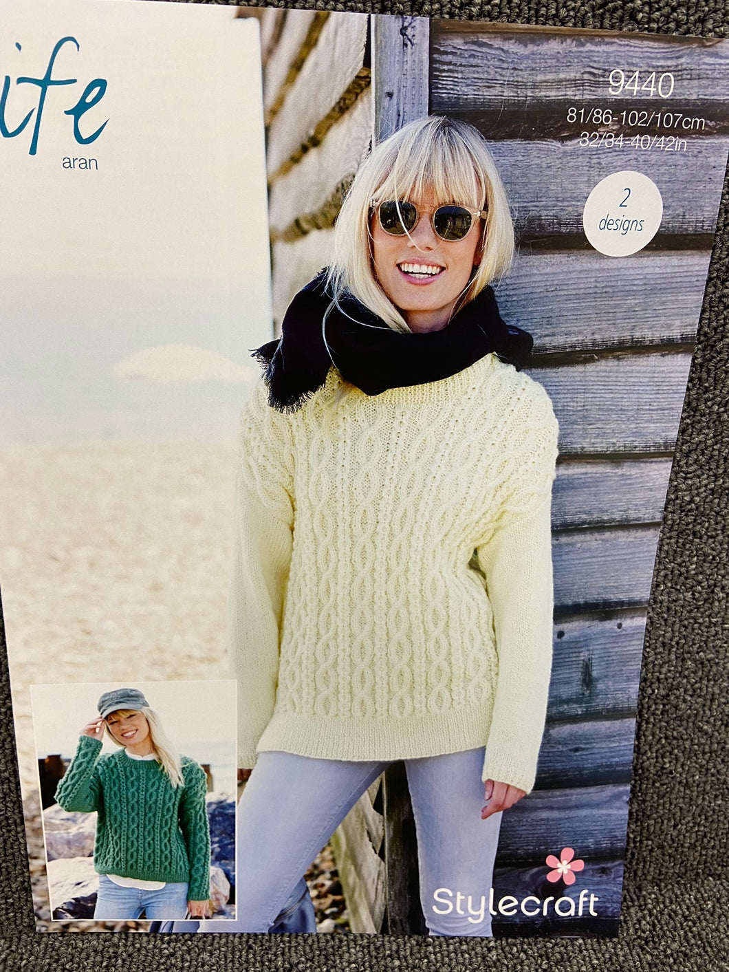 stylecraft life aran ladies jumpers sweaters 9440 knitting pattern fabric shack malmesbury wool yarn knit