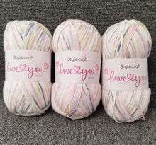 stylecraft love you tender aran yarn knitting crohet fabric shack malmesbury pinks blues 3774