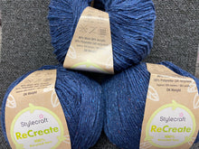 stylecraft recreate double knit dk recycled wool yarn ink blue 1944 fabric shack malmesbury knitting crochet