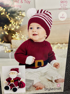 stylecraft special double knit dk kids baby bobble hat sweater jumper santa father christmas toy 9870 knitting pattern fabric shack malmesbury wool yarn knit