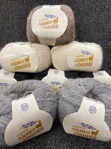 superfine alpaca chunky wool yarn 50g knit knitting crochet fabric shack malmesbury various colours