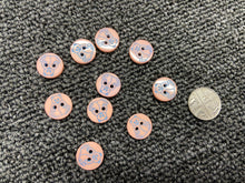 teddy bear 2 hole button blue on pink 13mm fabric shack malmesbury haberdashery