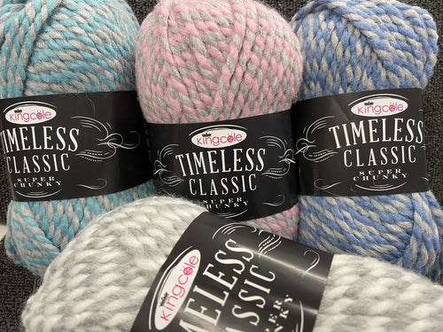 timeless classic super chunky various colours king cole wool yarn  knitting knit crochet fabric shack malmesbury