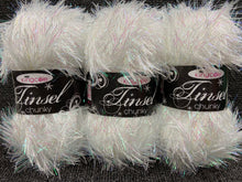 tinsel chunky king cole glittery glitter icicle white 3424 fabric shack malmesbury wool yarn