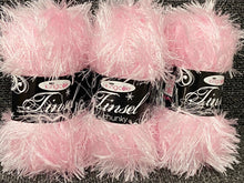 tinsel chunky king cole glittery glitter pale pink 1993 fabric shack malmesbury wool yarn