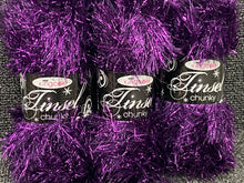 tinsel chunky king cole glittery glitter purple 218 fabric shack malmesbury wool yarn knitting crochet knit