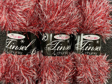 tinsel chunky king cole glittery glitter red snow 3303 fabric shack malmesbury wool yarn