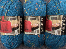 tweed chunky king cole wool yarn teal blue orkney 1076 knitting knit fabric shack malmesbury