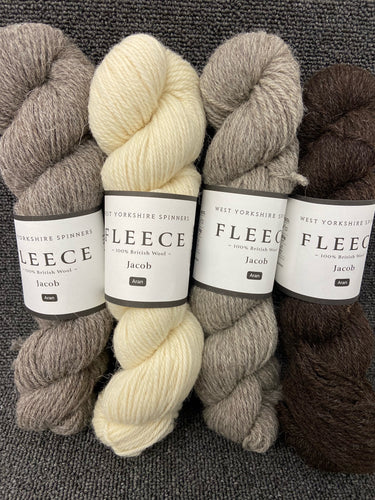 west yorkshire spinners fleece jacob aran wool yarn various colours sheep fabric shack malmesbury