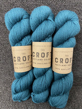 west yorkshire spinners the croft aran sheltland wool tweed petrol blue seafield 339 fabric shack malmesbury