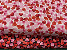 whole lotta love hearts valentine valentines heart cotton poplin red pink black fabric shack malmesbury