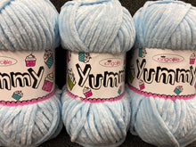 yummy chunky baby sky blue 2222 king cole wool yarn  knitting knit crochet fabric shack malmesbury