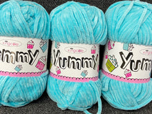 yummy chunky turquoise 3476 king cole wool yarn  knitting knit crochet fabric shack malmesbury